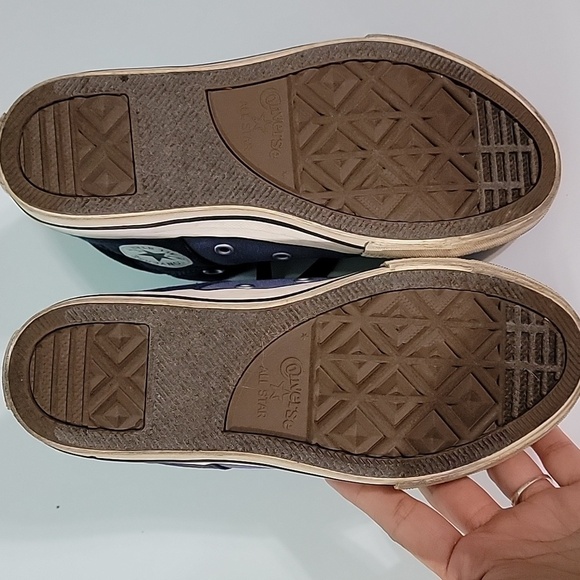 Boys Converse Chuck Taylor All Star Axel Slip-Ons, Blue/Black, Size 3, Pre-owned - Picture 9 of 13